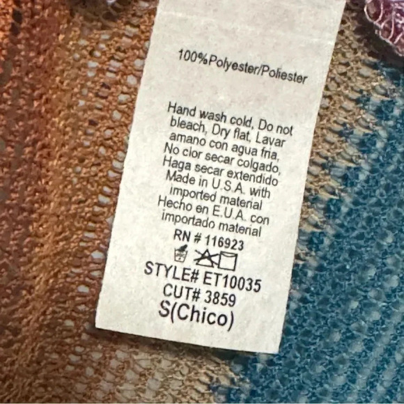 NWT EASEL Striped Open Knit Striped Cold Shoulder Short Sleeve Top Size Small - Picture 5 of 6